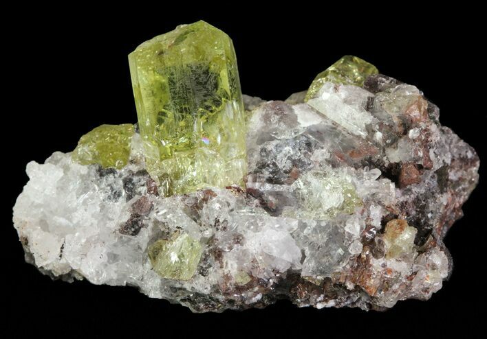 Apatite Crystals with Quartz - Durango, Mexico #64017